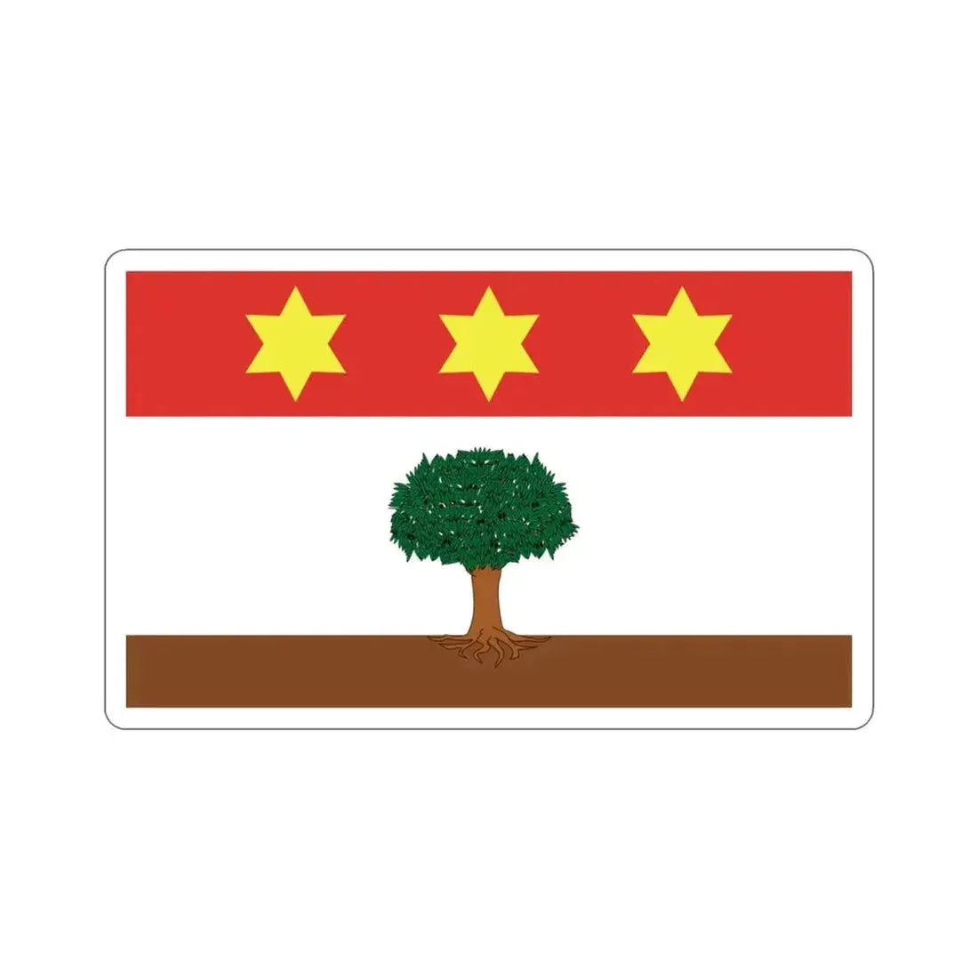 Flag of Żebbuġ Gozo Malta STICKER Vinyl Die-Cut Decal 3 Inch - The Sticker Space