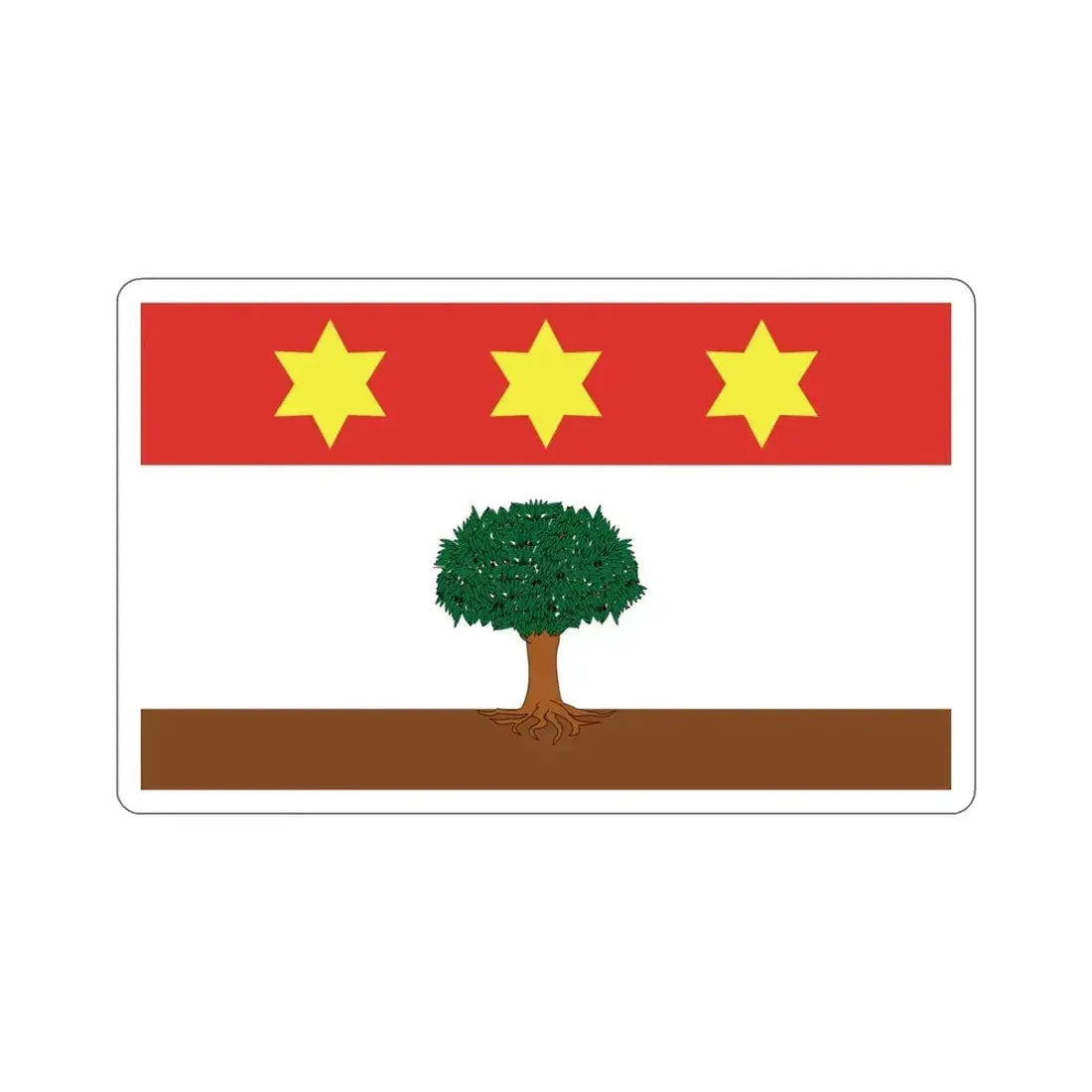 Flag of Żebbuġ Gozo Malta STICKER Vinyl Die-Cut Decal 4 Inch - The Sticker Space