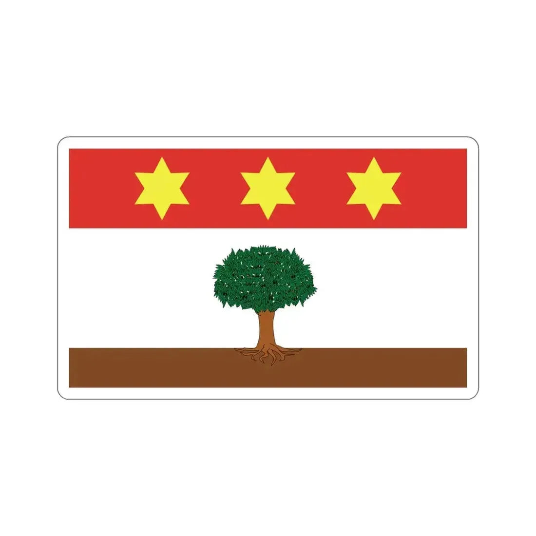 Flag of Żebbuġ Gozo Malta STICKER Vinyl Die-Cut Decal 6 Inch - The Sticker Space