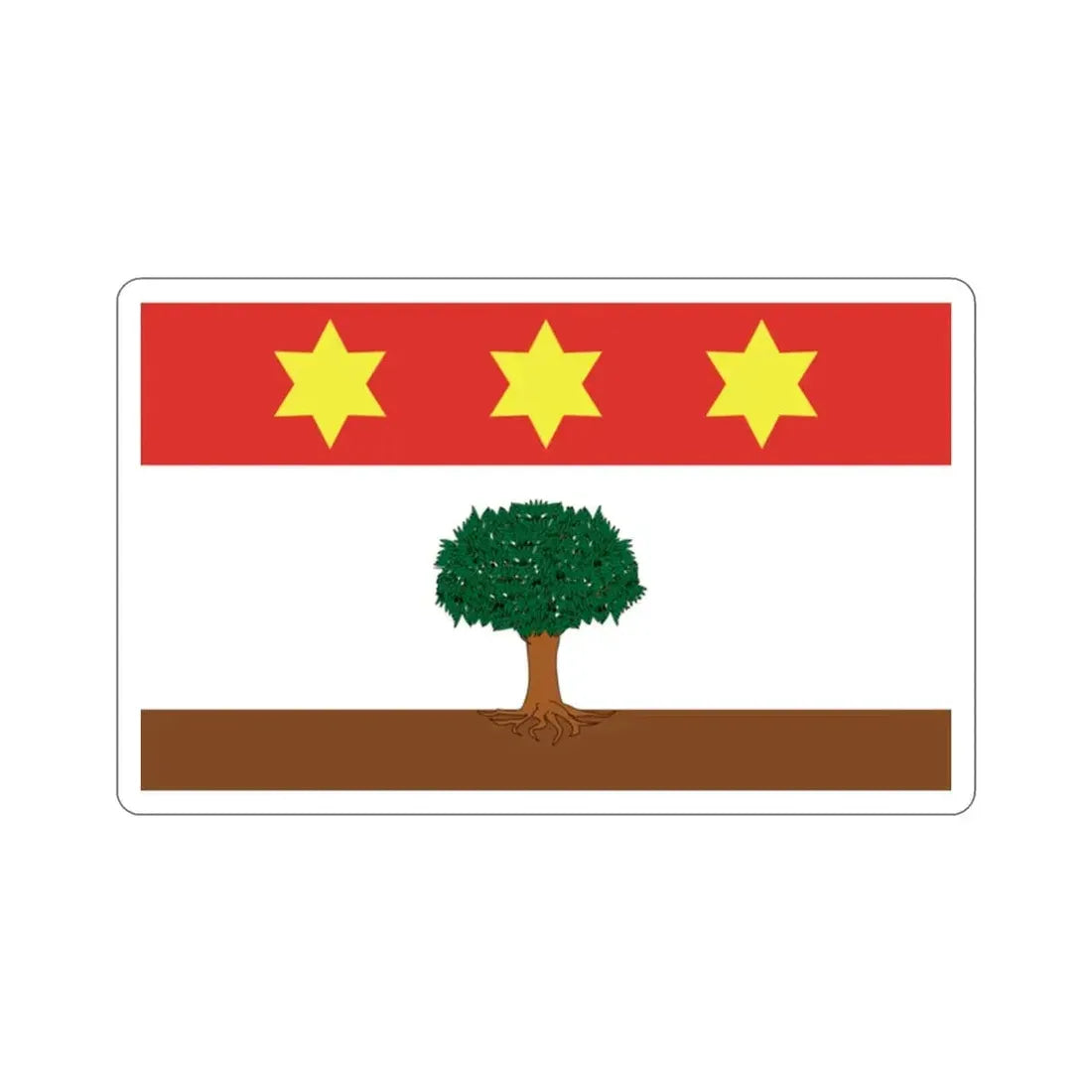 Flag of Żebbuġ Gozo Malta STICKER Vinyl Die-Cut Decal - The Sticker Space