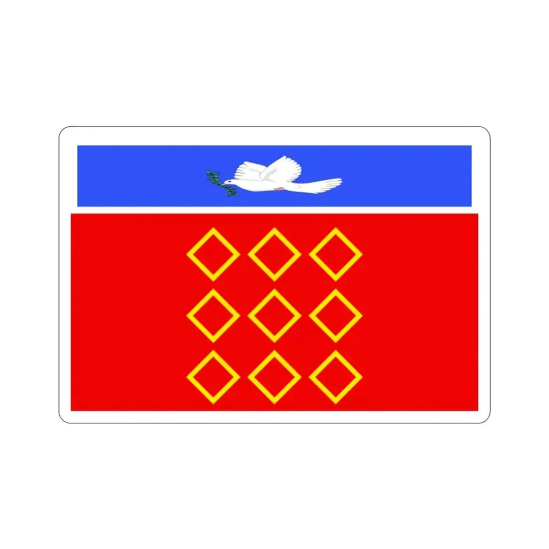 Flag of Żebbuġ Malta STICKER Vinyl Die-Cut Decal 2 Inch - The Sticker Space