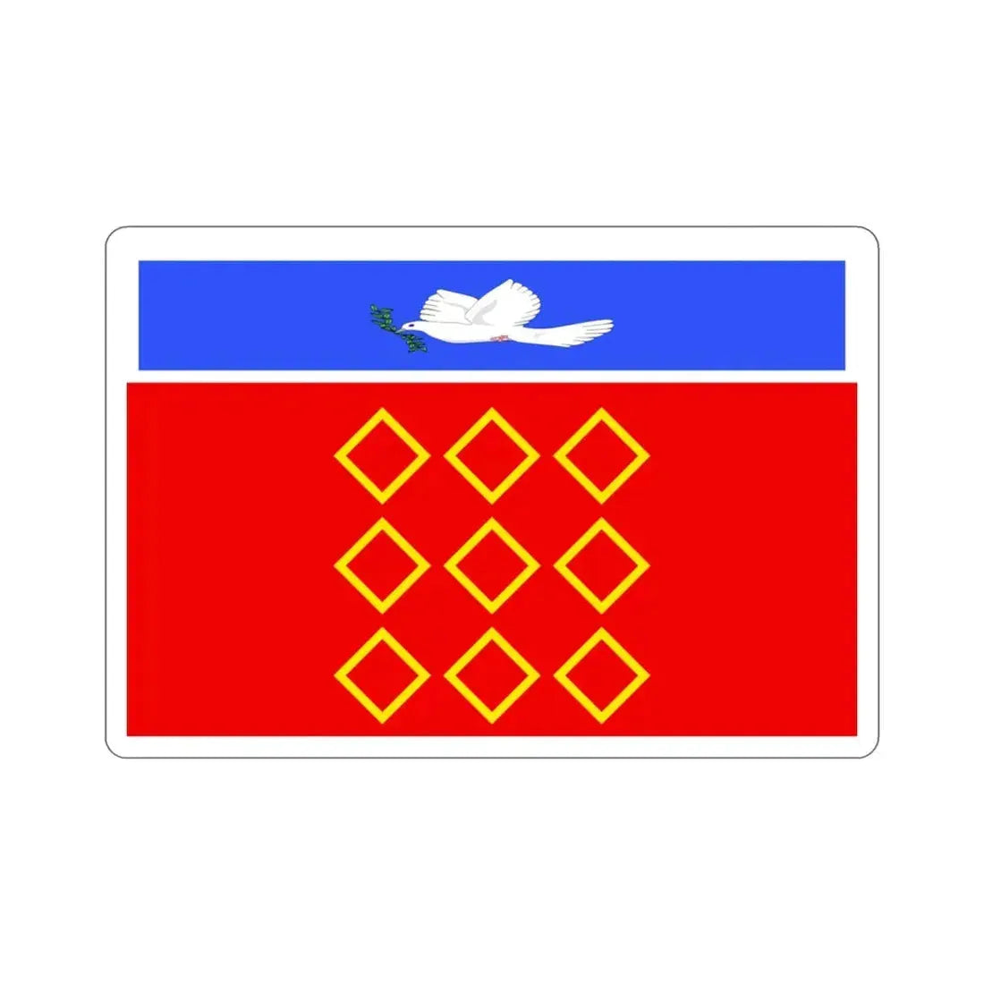 Flag of Żebbuġ Malta STICKER Vinyl Die-Cut Decal 3 Inch - The Sticker Space