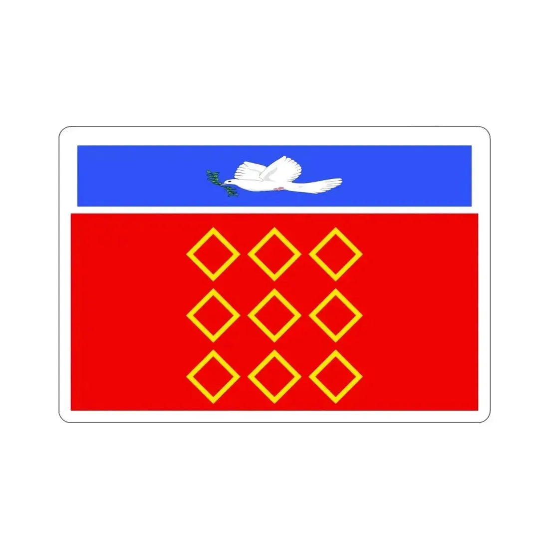 Flag of Żebbuġ Malta STICKER Vinyl Die-Cut Decal - The Sticker Space