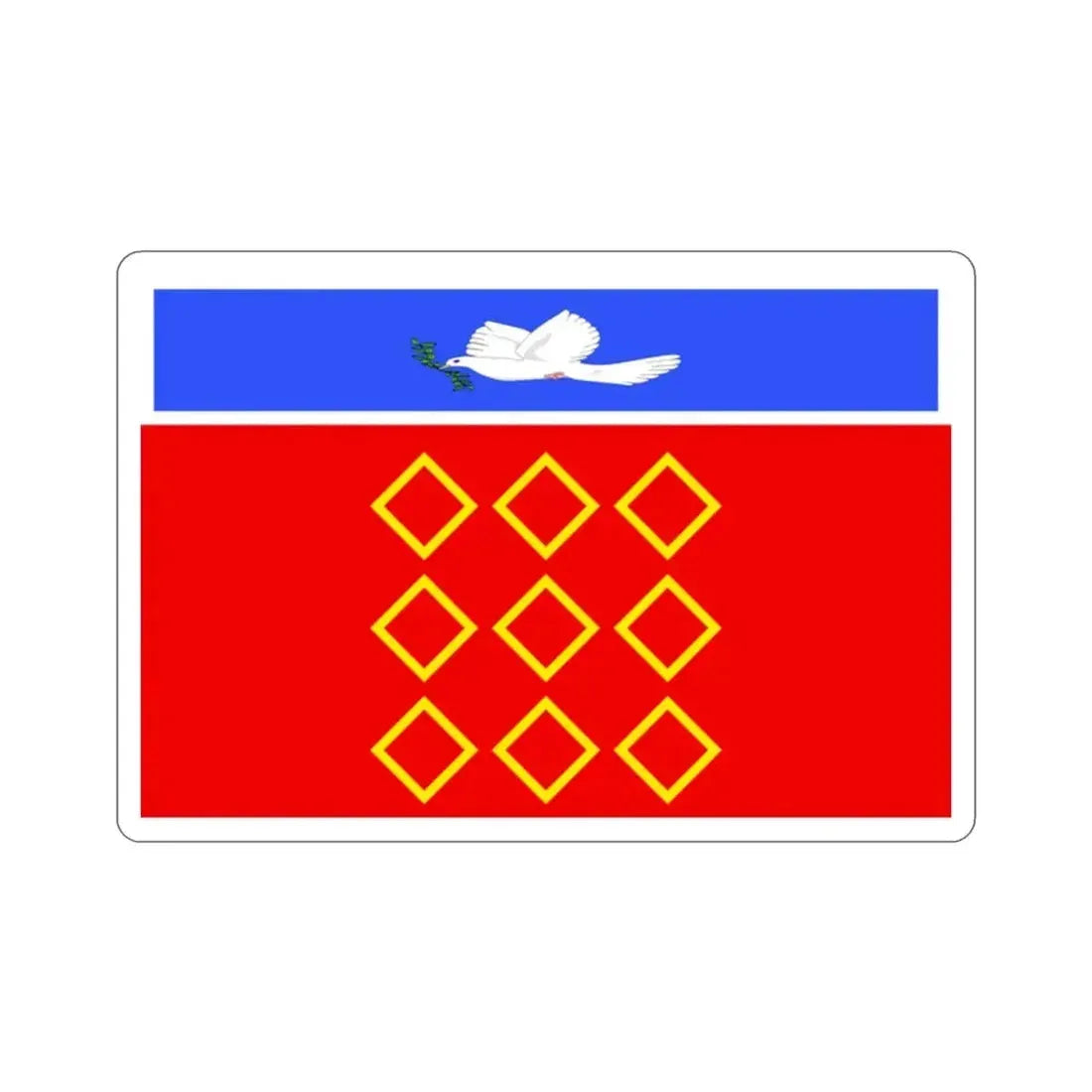 Flag of Żebbuġ Malta STICKER Vinyl Die-Cut Decal - The Sticker Space