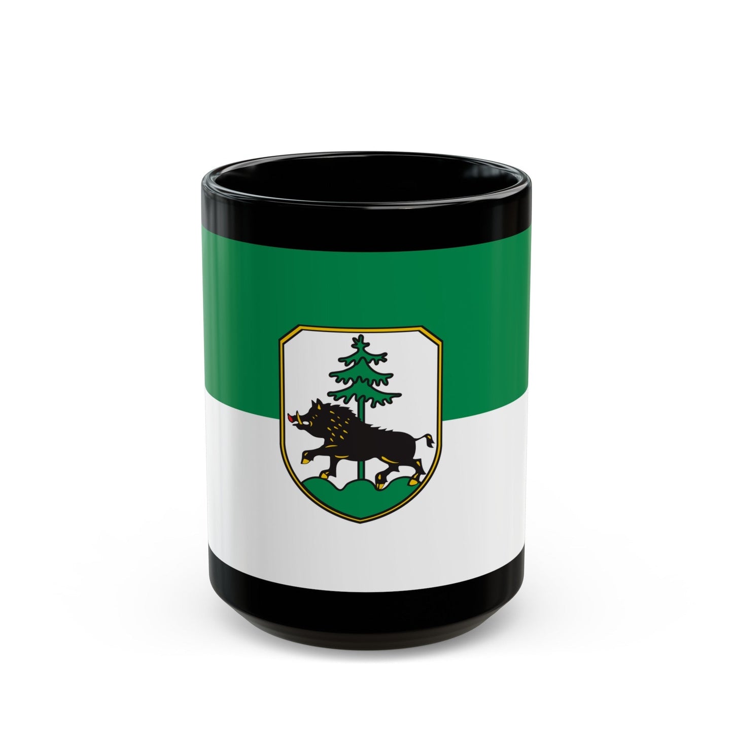 Flag of Ebersberg Germany - Black Coffee Mug-15oz-The Sticker Space