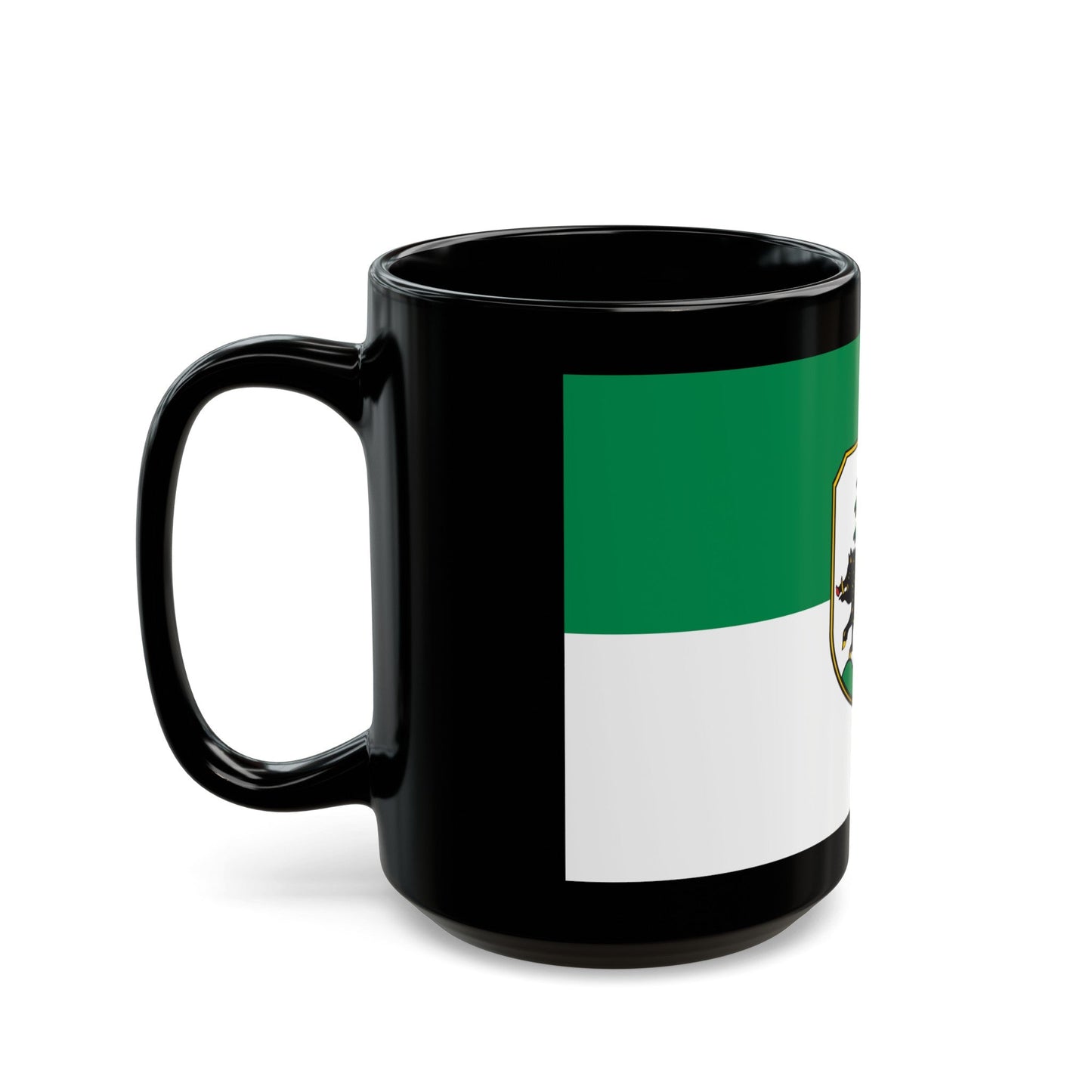 Flag of Ebersberg Germany - Black Coffee Mug-The Sticker Space