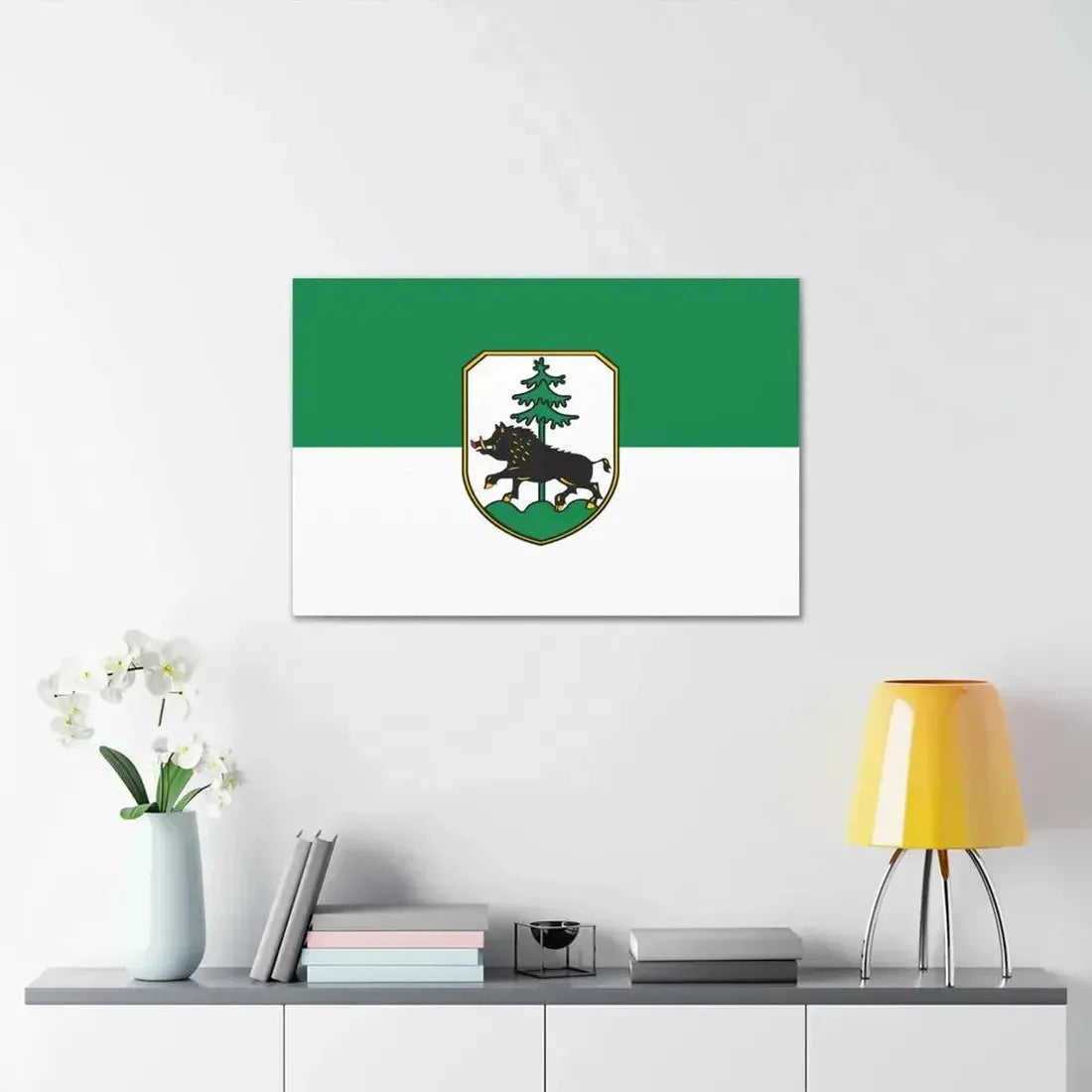 Flag of Ebersberg Germany - Canvas Wall Art - The Sticker Space