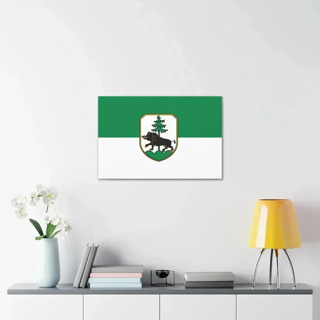 Flag of Ebersberg Germany - Canvas Wall Art - The Sticker Space