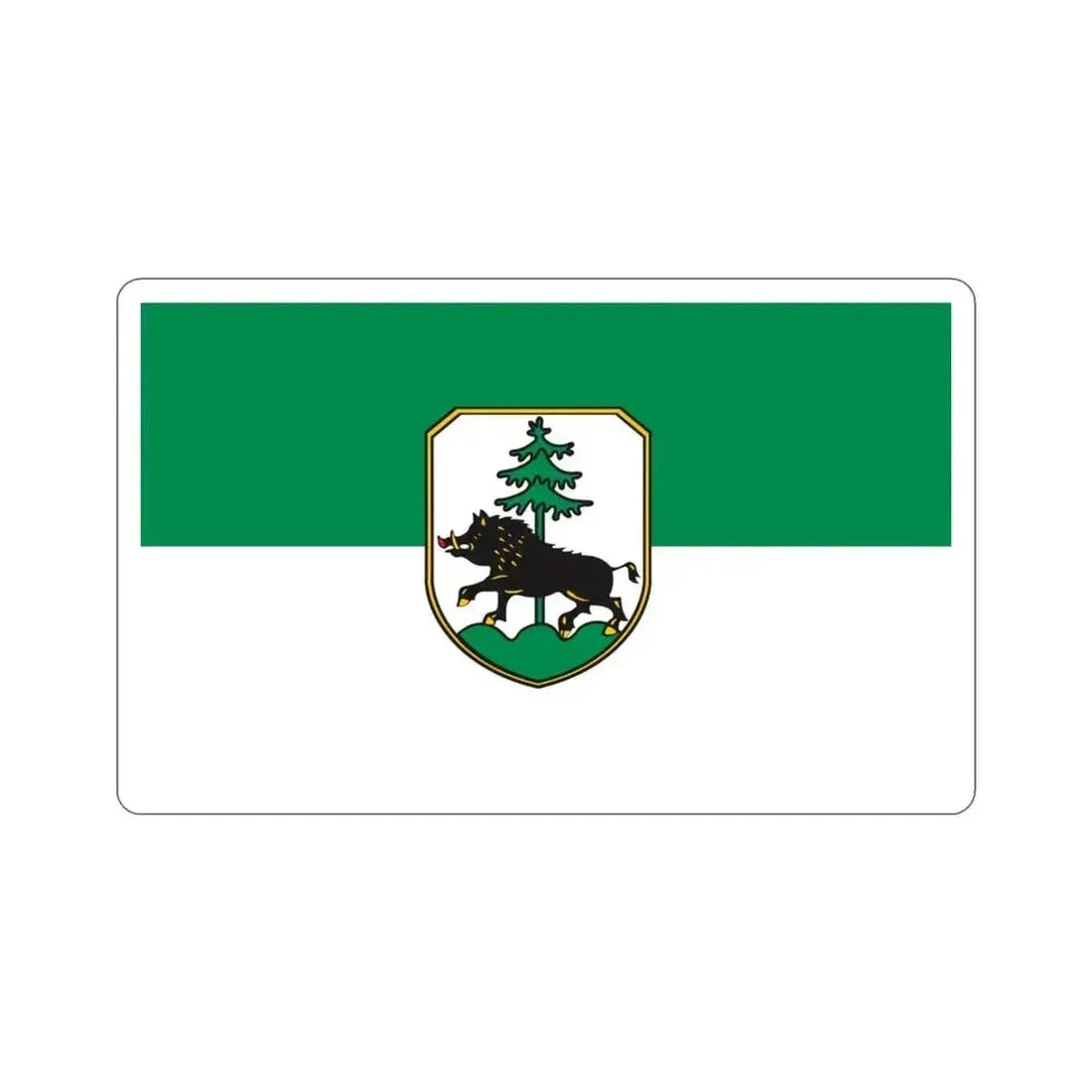 Flag of Ebersberg Germany STICKER Vinyl Die-Cut Decal 3 Inch - The Sticker Space