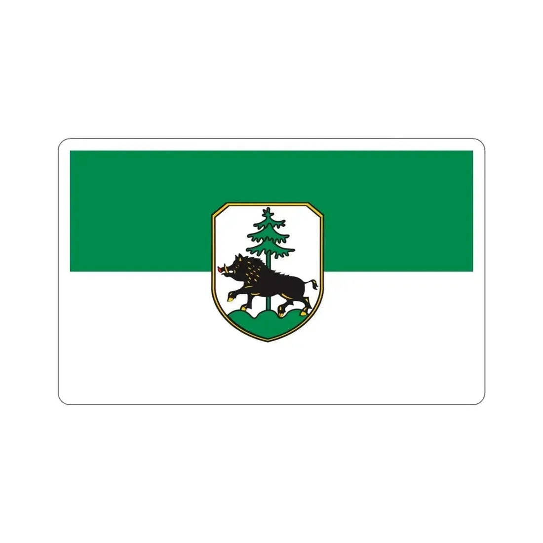 Flag of Ebersberg Germany STICKER Vinyl Die-Cut Decal 4 Inch - The Sticker Space