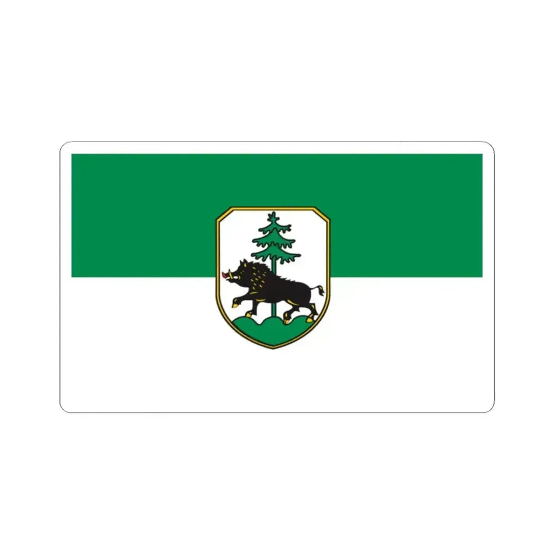 Flag of Ebersberg Germany - STICKER Vinyl Kiss-Cut Decal 2 Inch White - The Sticker Space