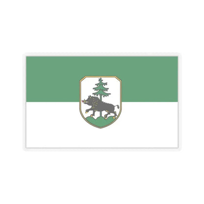 Flag of Ebersberg Germany - STICKER Vinyl Kiss-Cut Decal 3 Inch Transparent - The Sticker Space
