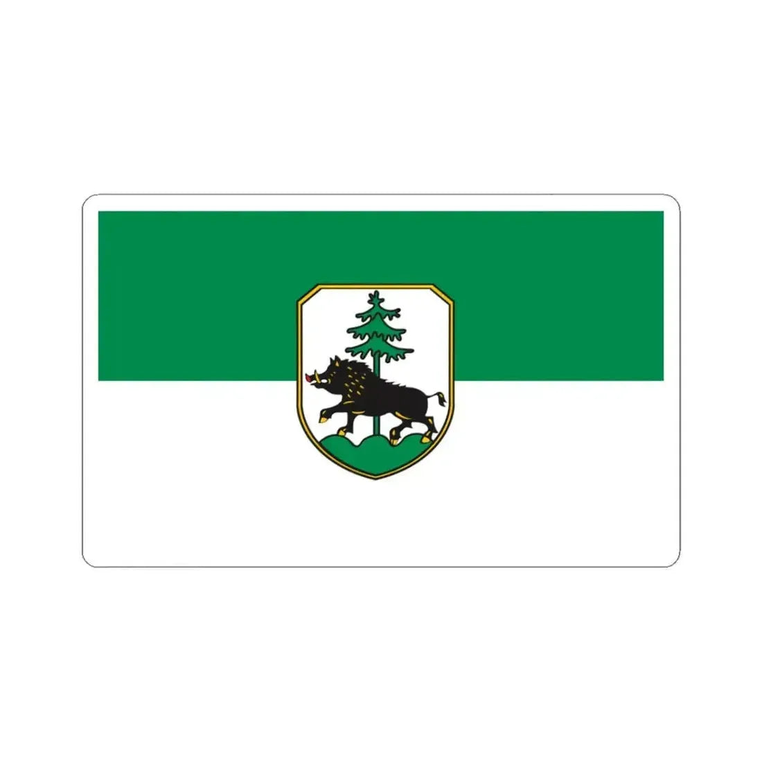 Flag of Ebersberg Germany - STICKER Vinyl Kiss-Cut Decal 3 Inch White - The Sticker Space