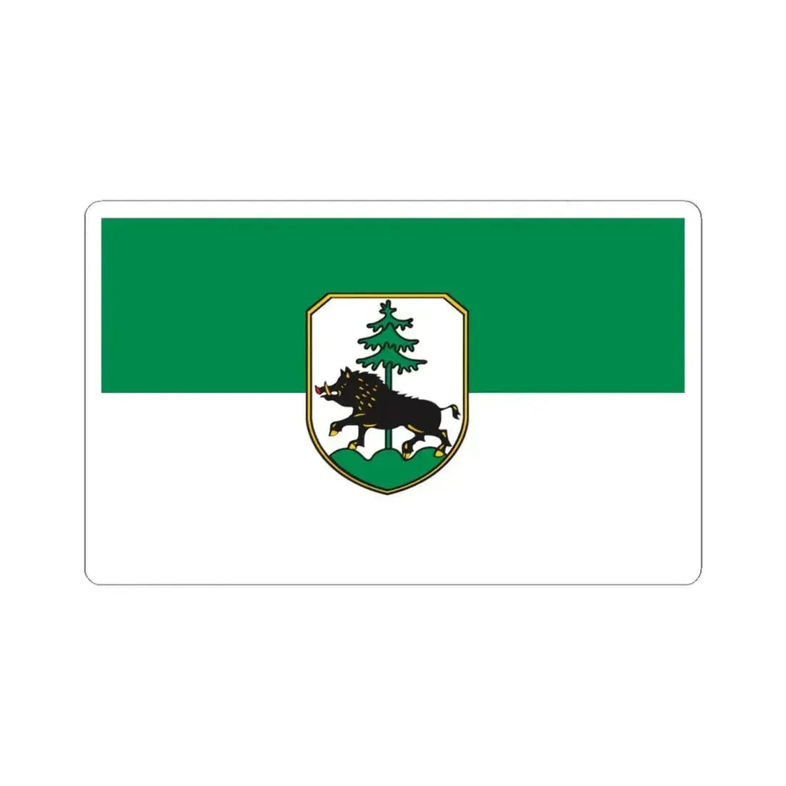 Flag of Ebersberg Germany - STICKER Vinyl Kiss-Cut Decal 6 Inch White - The Sticker Space