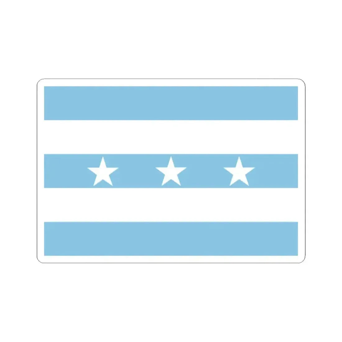 Flag of Ecuador 1820-1822 (Ecuador) STICKER Vinyl Kiss-Cut Decal 2 Inch White - The Sticker Space