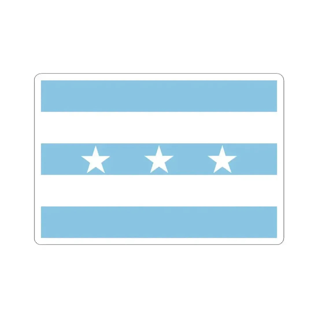 Flag of Ecuador 1820-1822 (Ecuador) STICKER Vinyl Kiss-Cut Decal 3 Inch White - The Sticker Space