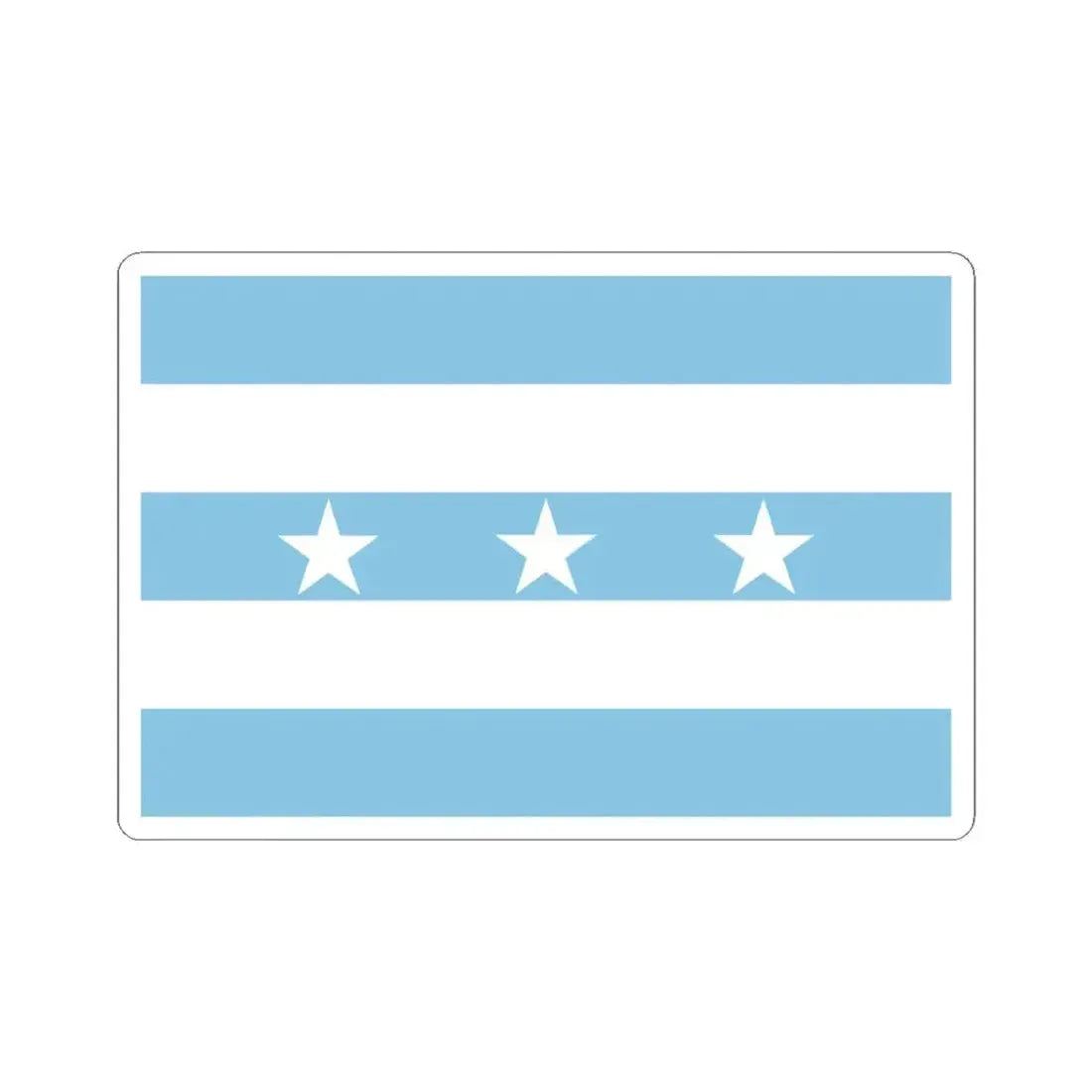 Flag of Ecuador 1820-1822 (Ecuador) STICKER Vinyl Kiss-Cut Decal 4 Inch White - The Sticker Space