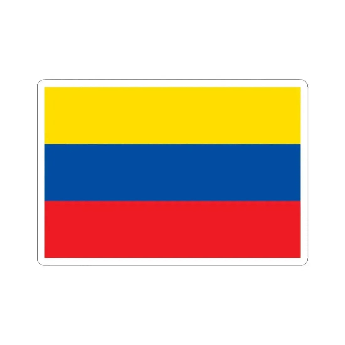 Flag of Ecuador 1835-1845 (Ecuador) STICKER Vinyl Kiss-Cut Decal 2 Inch White - The Sticker Space