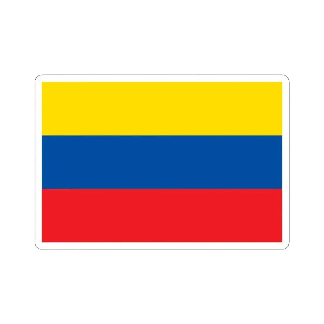 Flag of Ecuador 1835-1845 (Ecuador) STICKER Vinyl Kiss-Cut Decal 3 Inch White - The Sticker Space