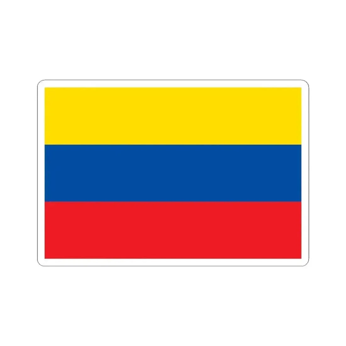 Flag of Ecuador 1835-1845 (Ecuador) STICKER Vinyl Kiss-Cut Decal 4 Inch White - The Sticker Space