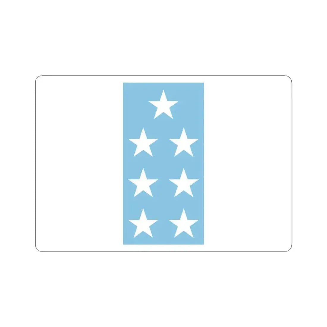 Flag of Ecuador 1845-1860 (Ecuador) STICKER Vinyl Kiss-Cut Decal 4 Inch White - The Sticker Space