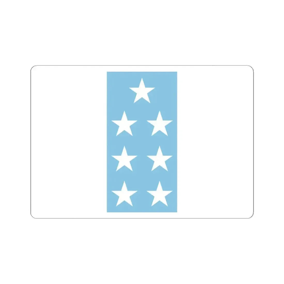 Flag of Ecuador 1845-1860 (Ecuador) STICKER Vinyl Kiss-Cut Decal 6 Inch White - The Sticker Space