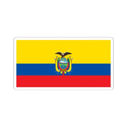 Flag of Ecuador 1900-2009 (Ecuador) STICKER Vinyl Kiss-Cut Decal 2 Inch White - The Sticker Space