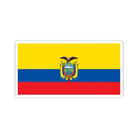 Flag of Ecuador 1900-2009 (Ecuador) STICKER Vinyl Kiss-Cut Decal 2 Inch White - The Sticker Space