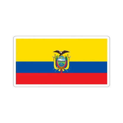 Flag of Ecuador 1900-2009 (Ecuador) STICKER Vinyl Kiss-Cut Decal 3 Inch White - The Sticker Space