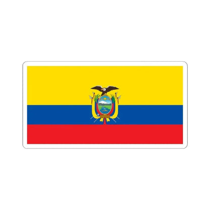 Flag of Ecuador 1900-2009 (Ecuador) STICKER Vinyl Kiss-Cut Decal 4 Inch White - The Sticker Space