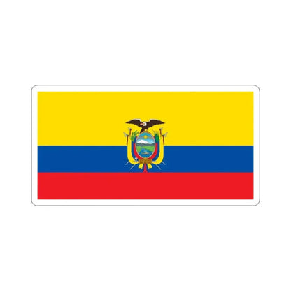 Flag of Ecuador 1900-2009 (Ecuador) STICKER Vinyl Kiss-Cut Decal 6 Inch White - The Sticker Space