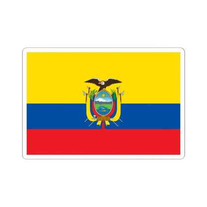 Flag of Ecuador (Ecuador) STICKER Vinyl Kiss-Cut Decal 2 Inch White - The Sticker Space