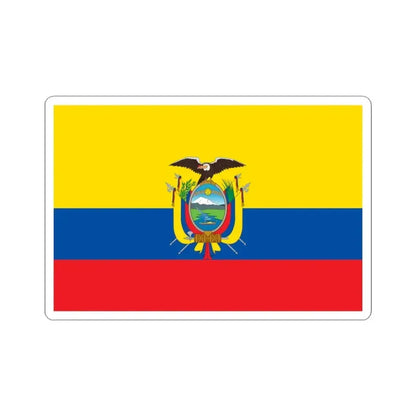 Flag of Ecuador (Ecuador) STICKER Vinyl Kiss-Cut Decal 3 Inch White - The Sticker Space