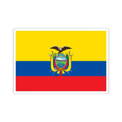 Flag of Ecuador (Ecuador) STICKER Vinyl Kiss-Cut Decal 6 Inch White - The Sticker Space