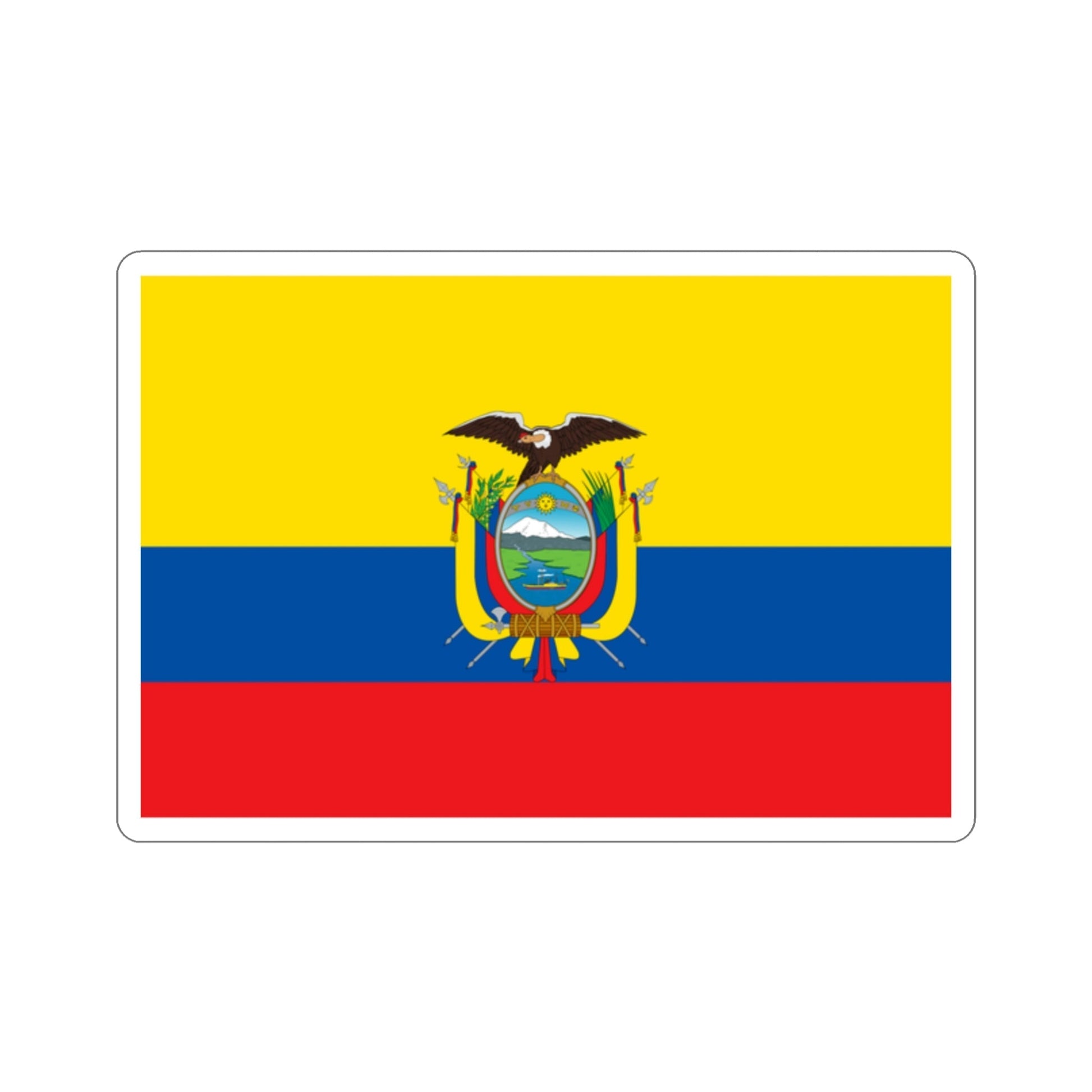 Flag of Ecuador STICKER Vinyl Die-Cut Decal-2 Inch-The Sticker Space