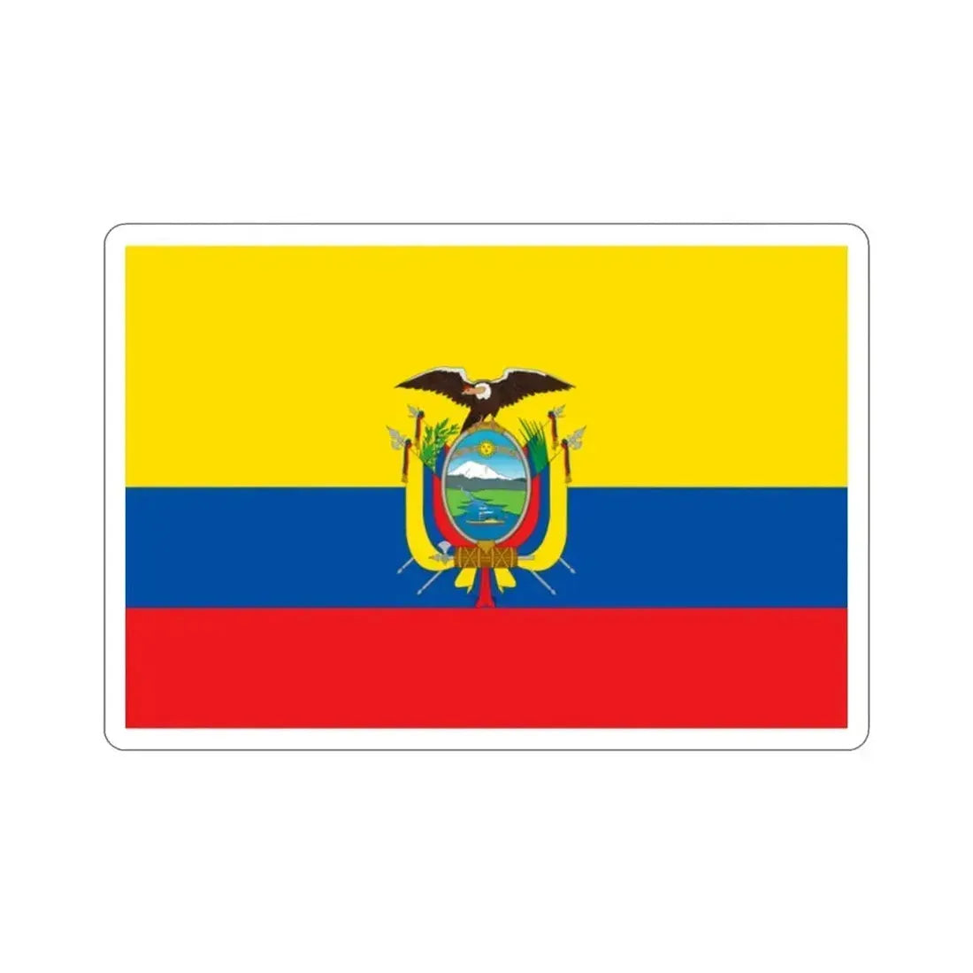 Flag of Ecuador STICKER Vinyl Die-Cut Decal 2 Inch - The Sticker Space
