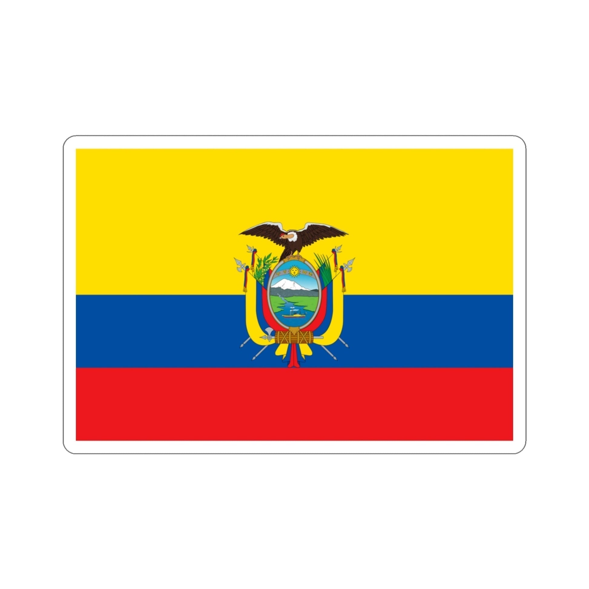 Flag of Ecuador STICKER Vinyl Die-Cut Decal-3 Inch-The Sticker Space