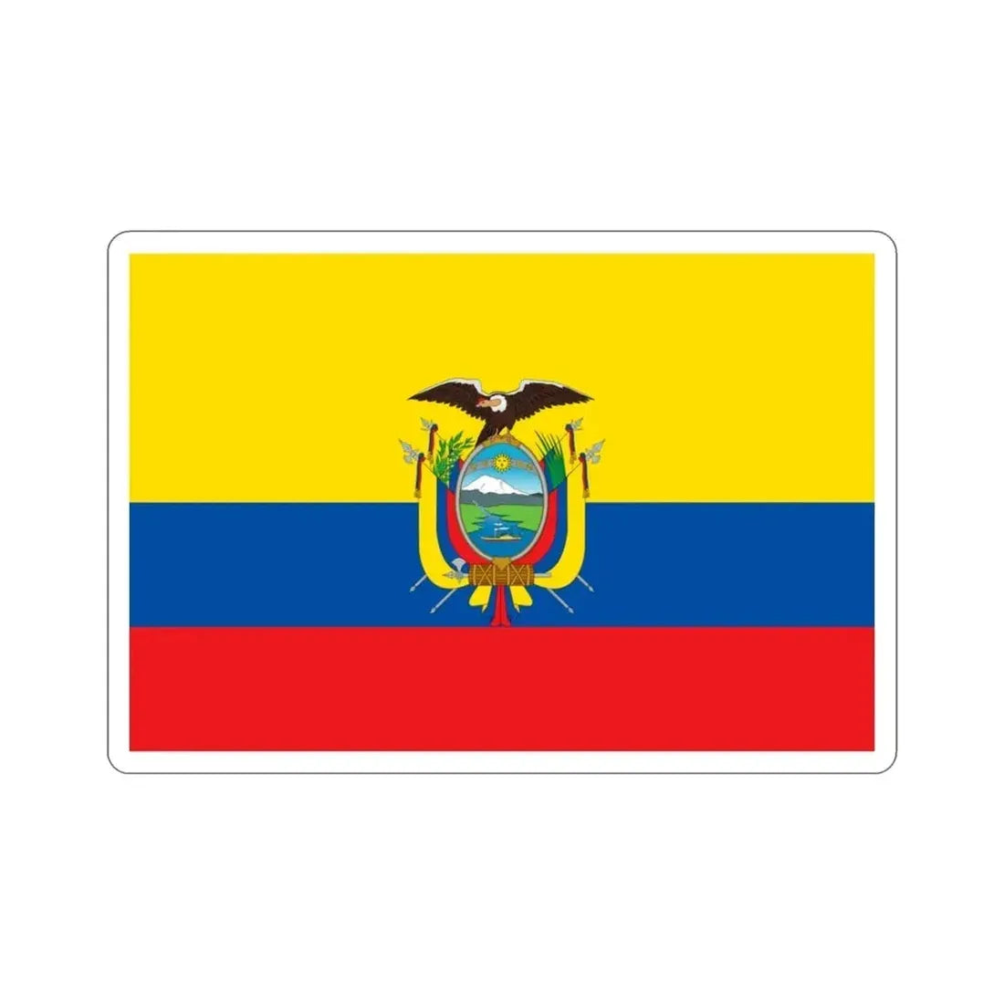 Flag of Ecuador STICKER Vinyl Die-Cut Decal - The Sticker Space