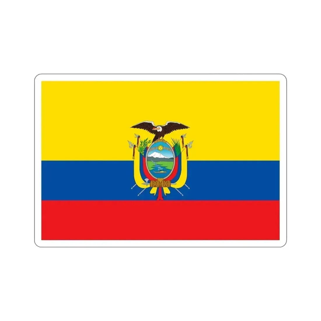 Flag of Ecuador STICKER Vinyl Die-Cut Decal - The Sticker Space