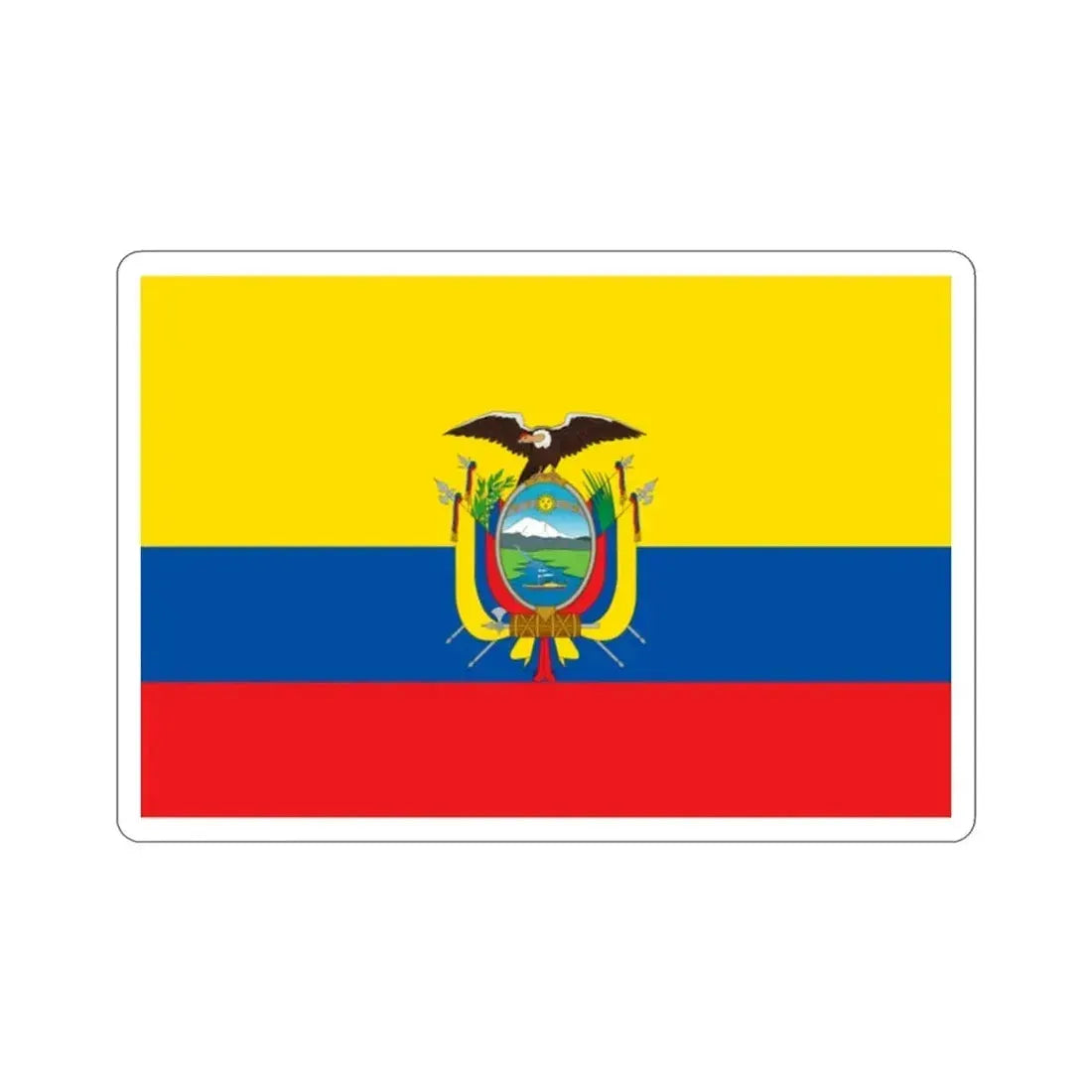 Flag of Ecuador STICKER Vinyl Die-Cut Decal - The Sticker Space