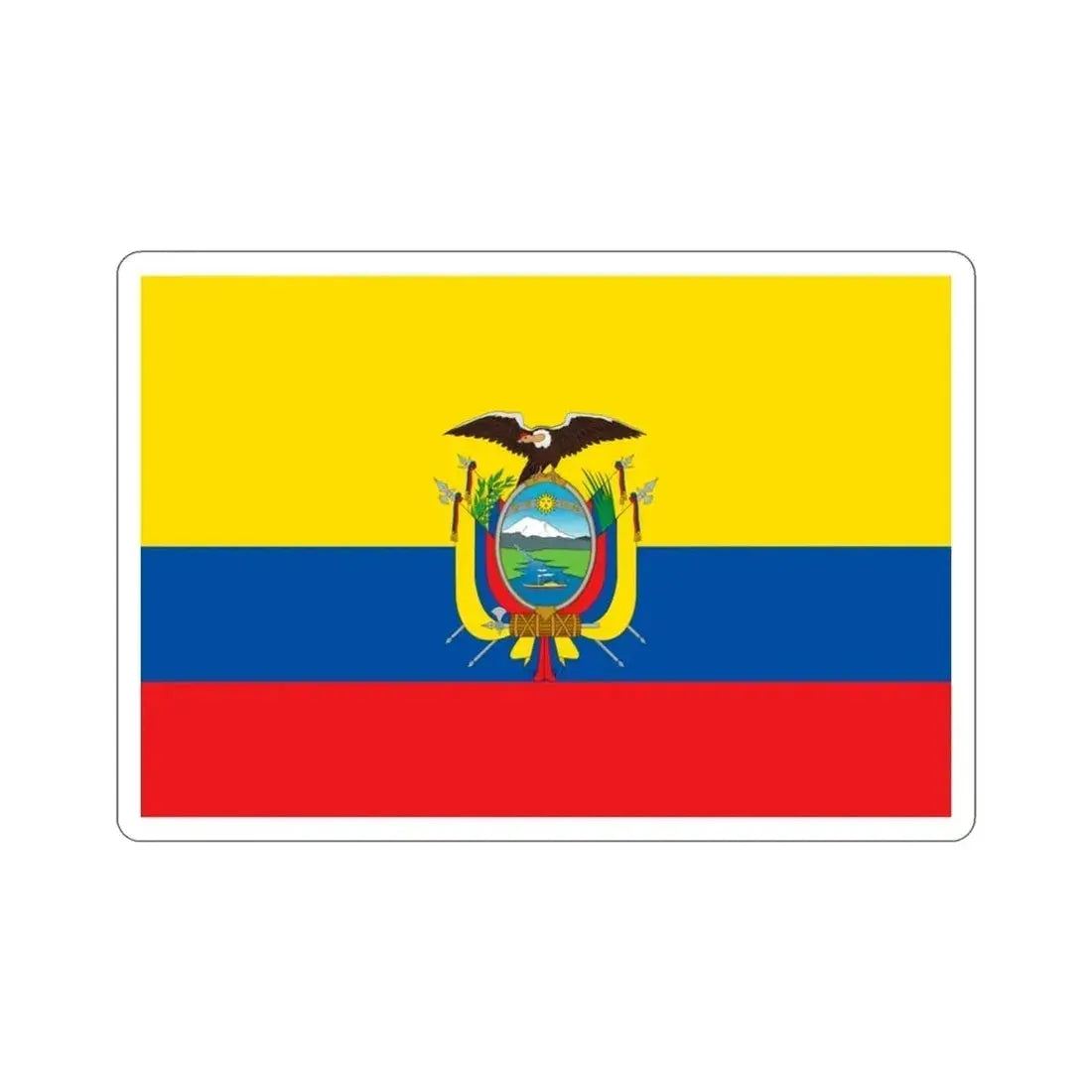 Flag of Ecuador STICKER Vinyl Die-Cut Decal - The Sticker Space