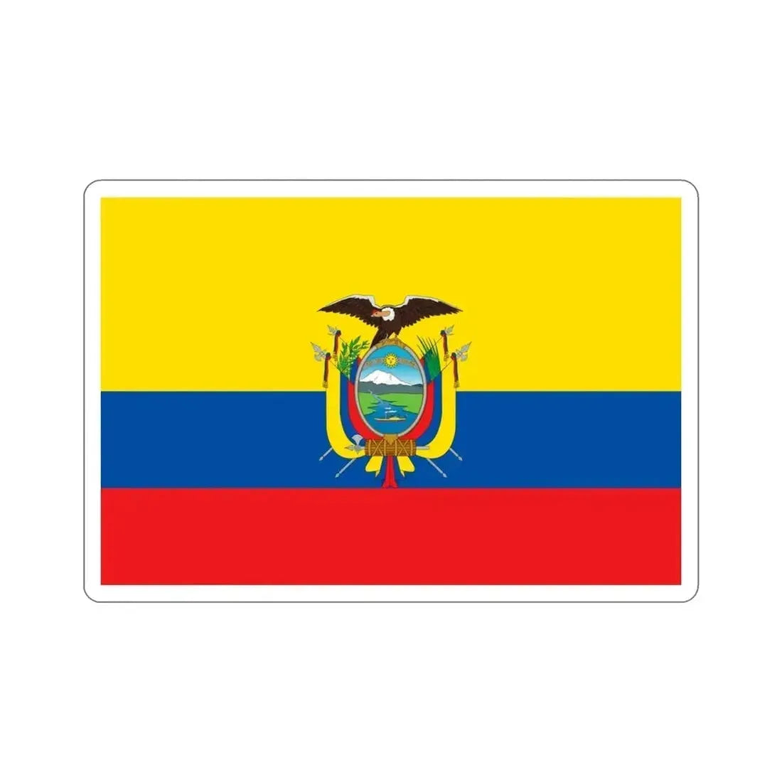 Flag of Ecuador STICKER Vinyl Die-Cut Decal - The Sticker Space