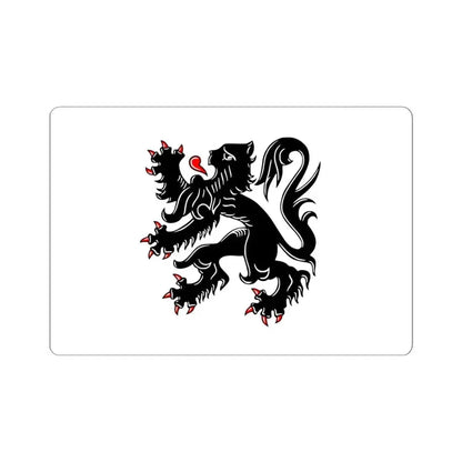 Flag of Edegem (Belgium) STICKER Vinyl Kiss-Cut Decal 6 Inch White - The Sticker Space