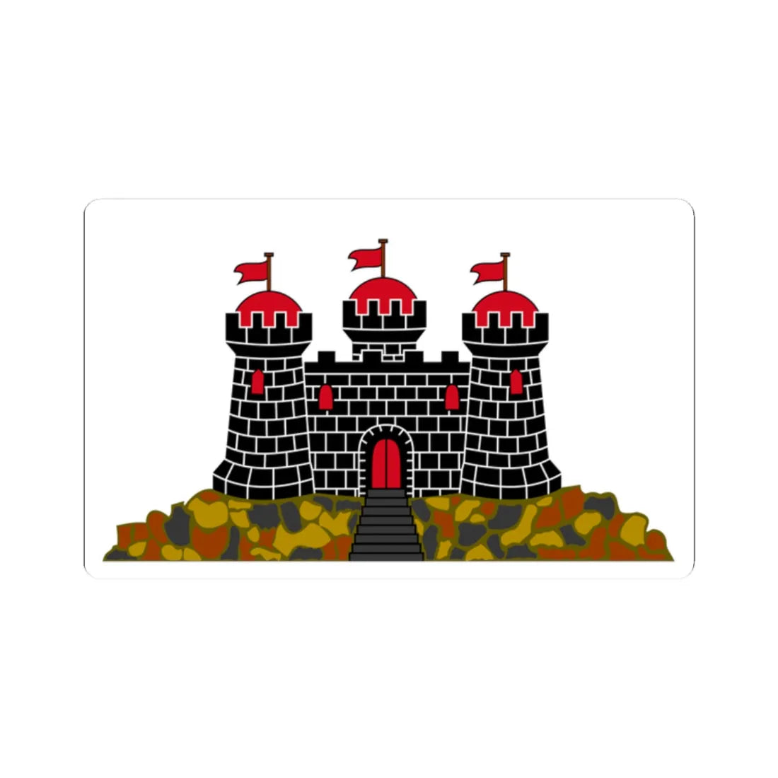 Flag of Edinburgh (Scotland) STICKER Vinyl Kiss-Cut Decal 2 Inch White - The Sticker Space