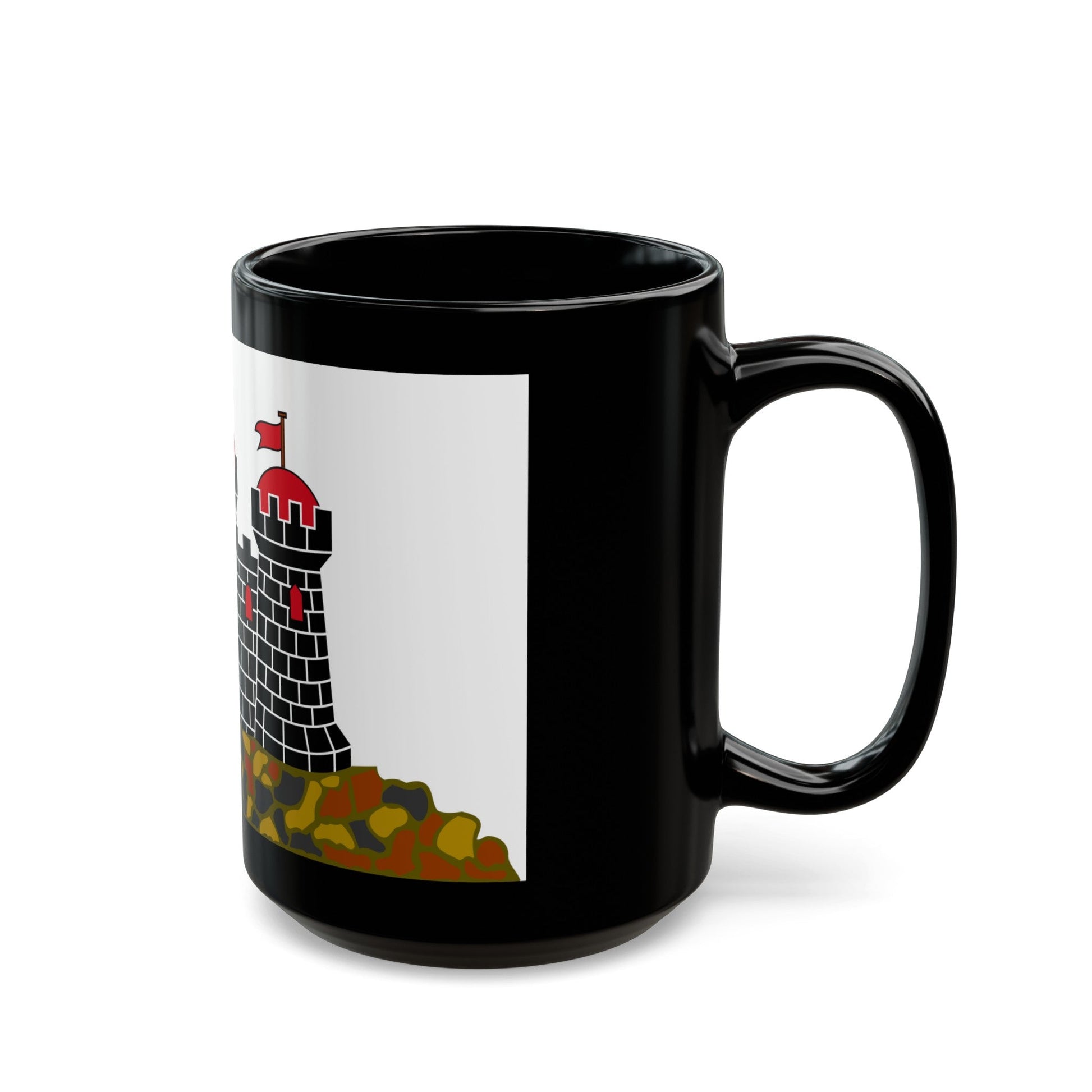 Flag of Edinburgh UK - Black Coffee Mug-The Sticker Space