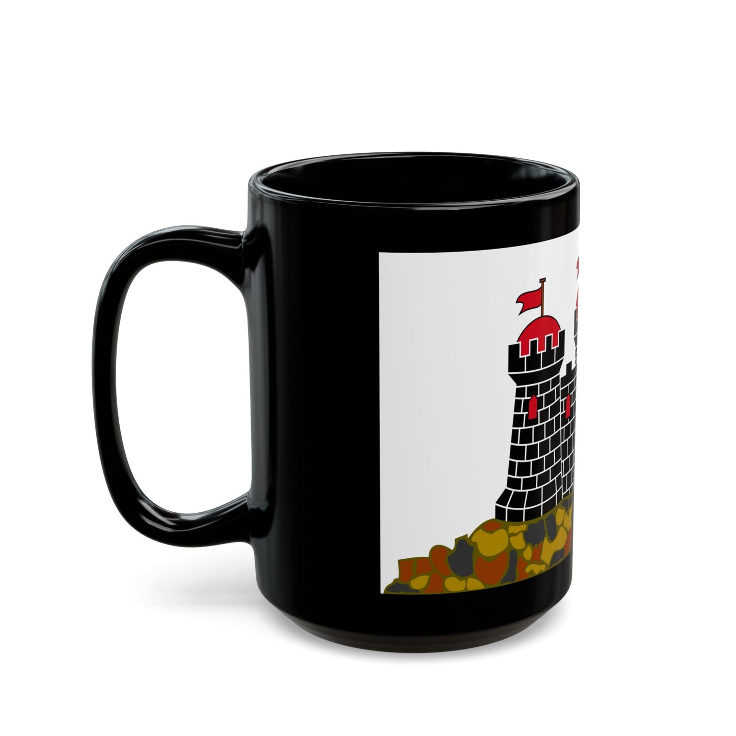 Flag of Edinburgh UK - Black Coffee Mug-The Sticker Space