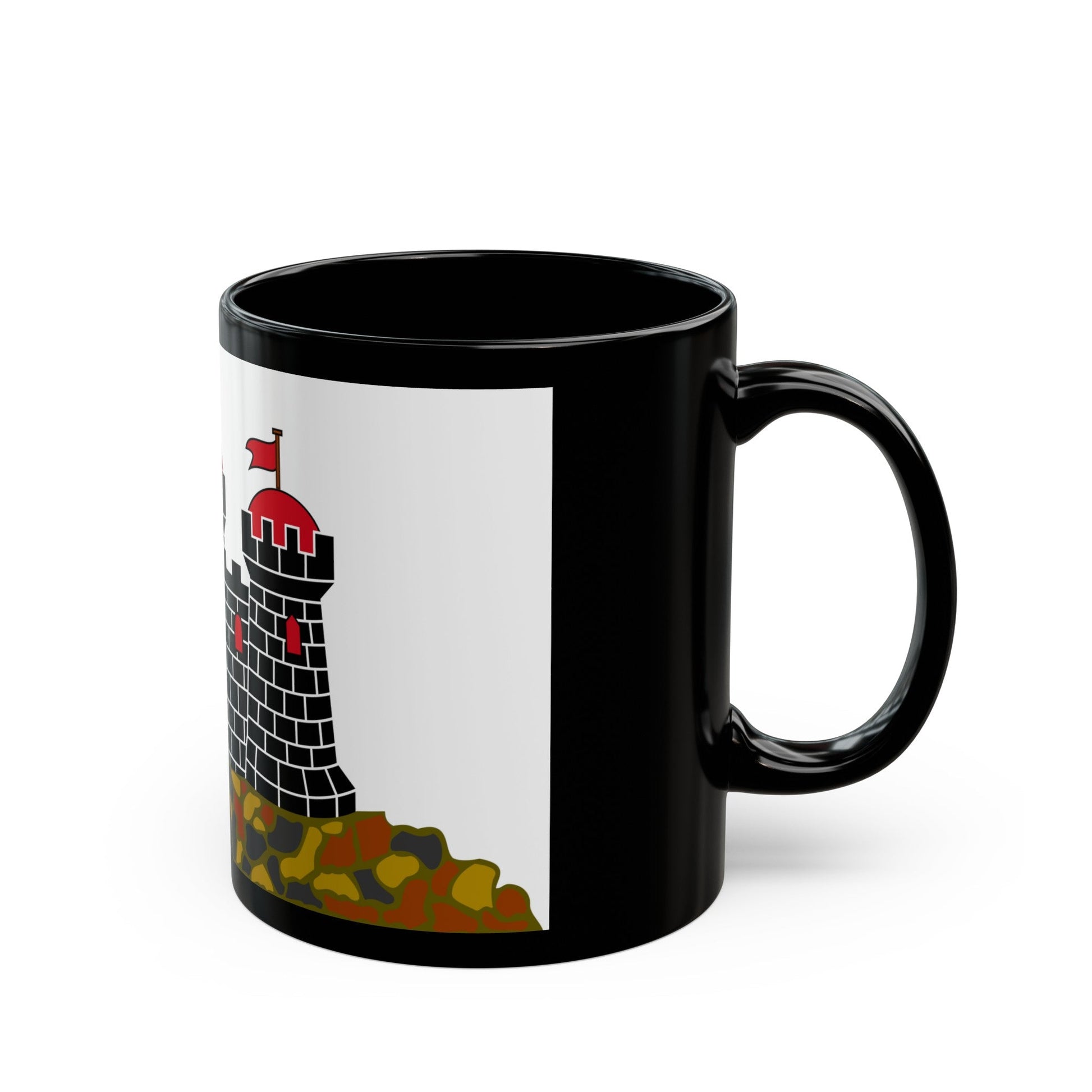 Flag of Edinburgh UK - Black Coffee Mug-The Sticker Space