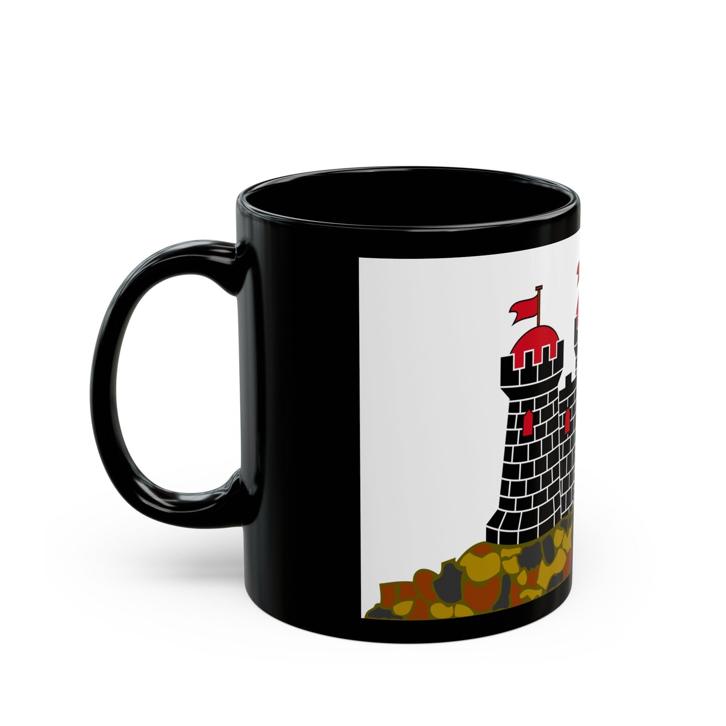 Flag of Edinburgh UK - Black Coffee Mug-The Sticker Space