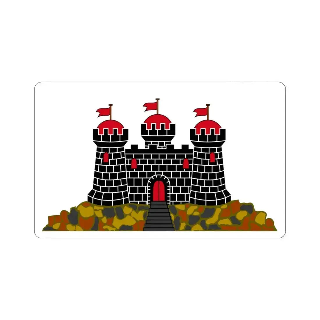 Flag of Edinburgh UK - STICKER Vinyl Kiss-Cut Decal 4 Inch White - The Sticker Space