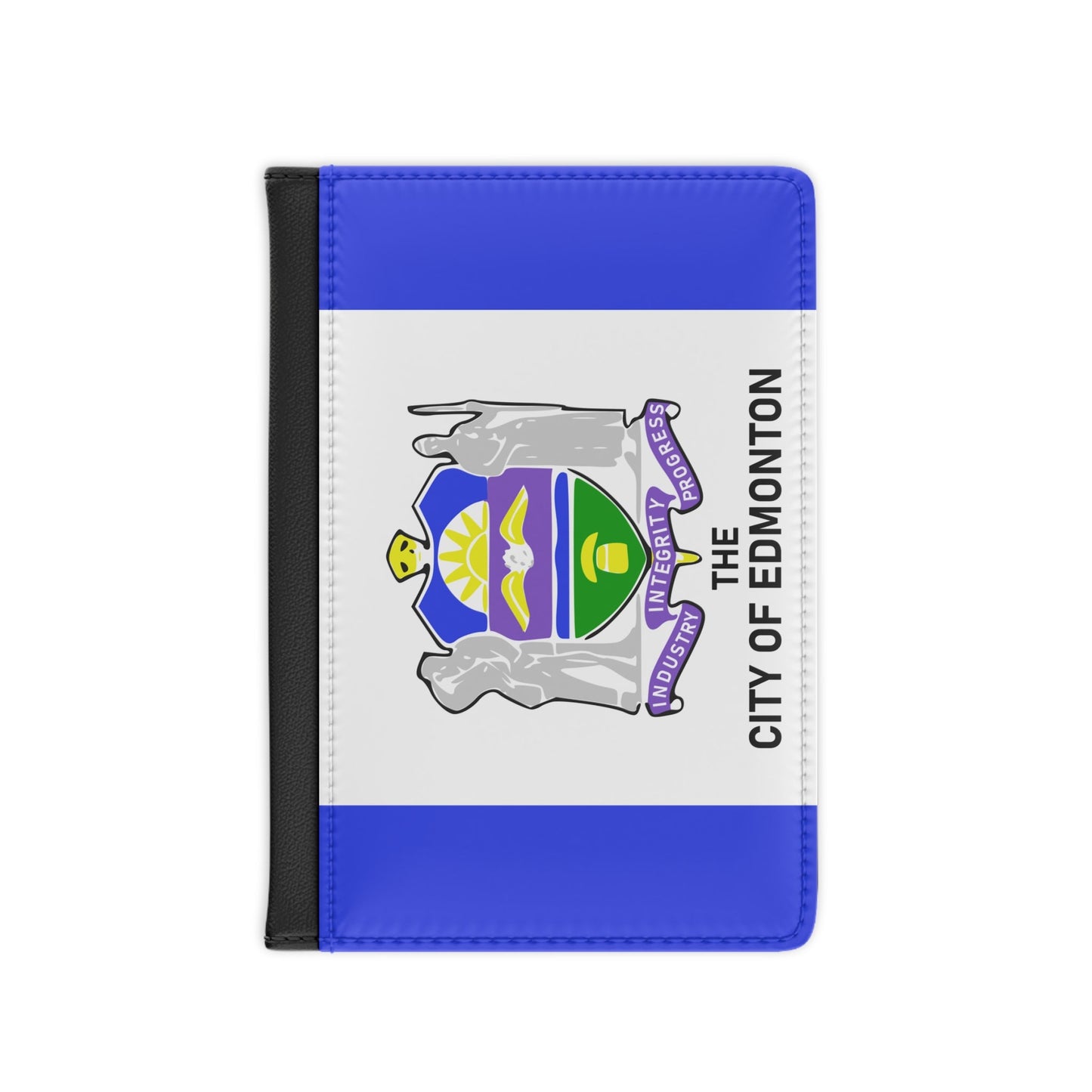 Flag of Edmonton 1966–1986 Canada - Passport Holder-3.9" x 5.8"-The Sticker Space